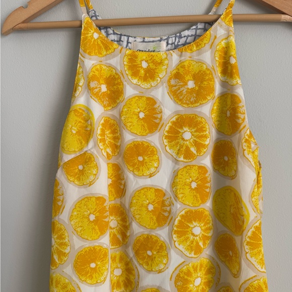 Anthropologie Porridge Lemon Print Layered Look Tank - Picture 4 of 10
